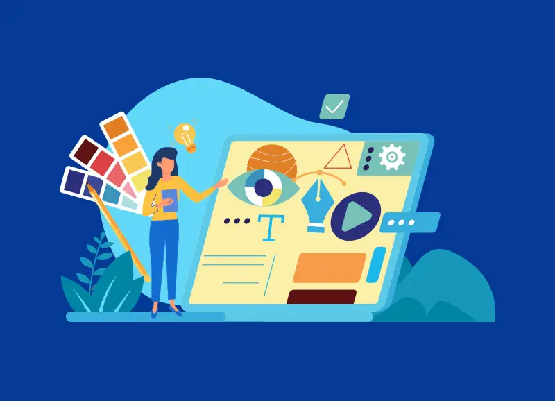 Designer Branding a Business Illustration