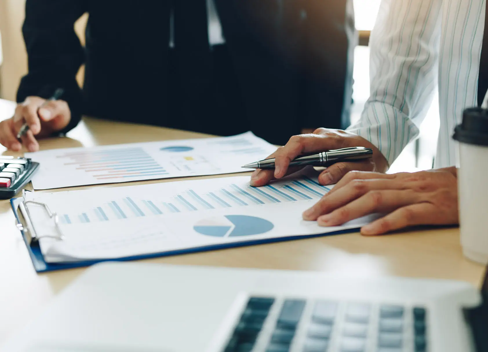 Financial Advisor sharing charts
